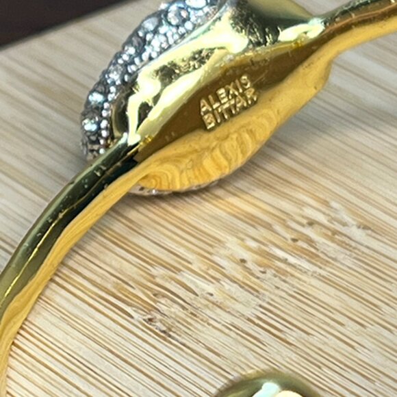 Alexis Bittar Solanas’s Gold & Crystal Cuff Bracelet - Picture 5 of 7